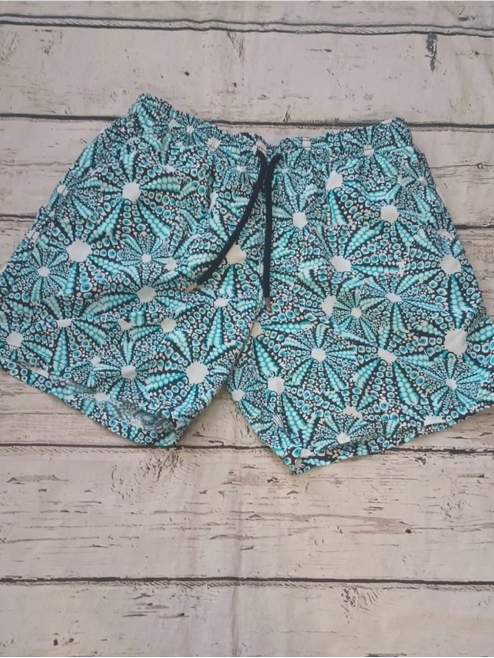 Vilebrequin Turquoise & White Starburst Swim Shorts